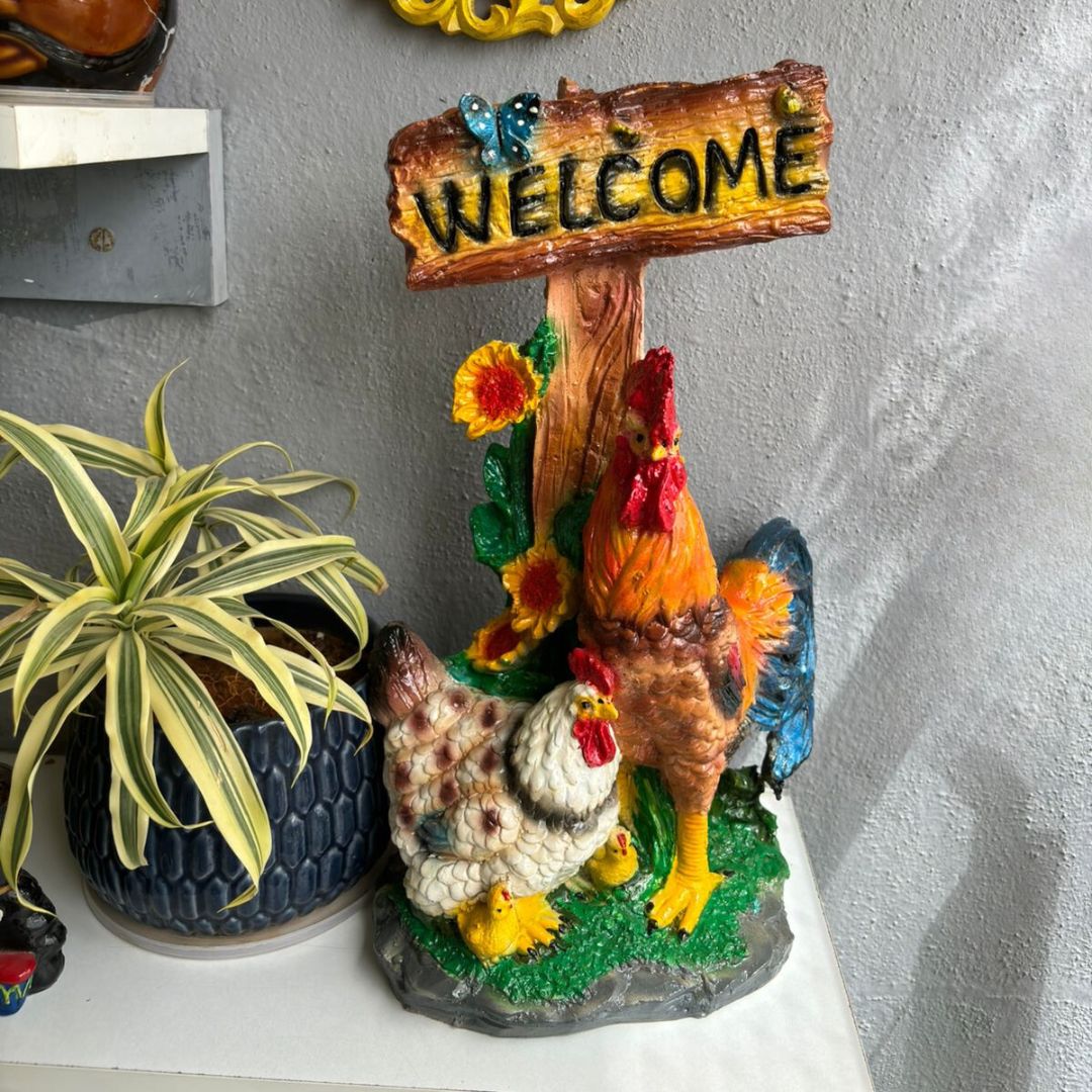 Welcome Cock Statue