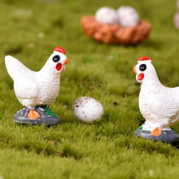 Miniature Hen/Chick for Fairy Garden, Garden Accessories (Pack of 5)