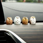 Miniature Owl for Tray Decor and Bonsai Decor (set of 4)