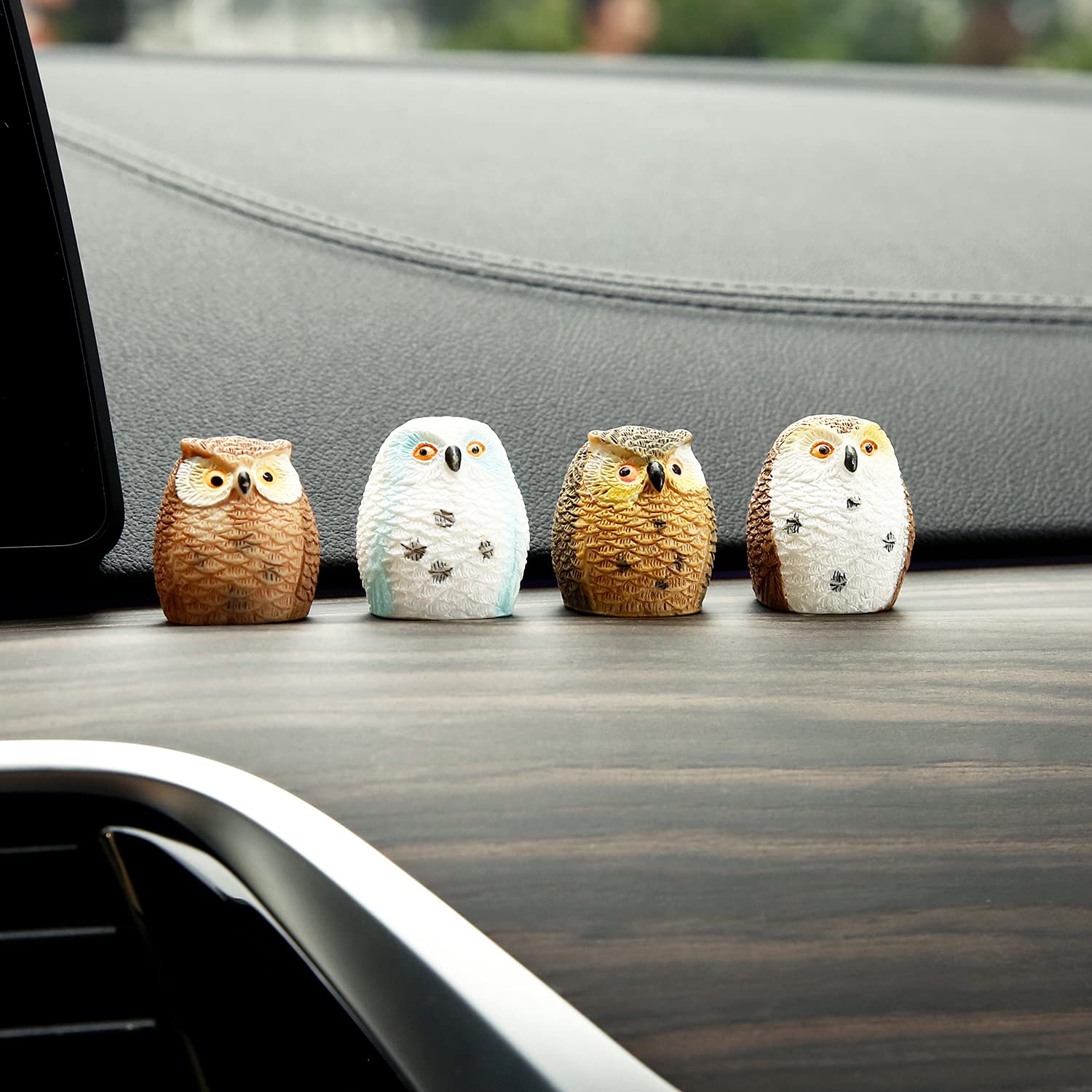 Miniature Owl for Tray Decor and Bonsai Decor (set of 4)