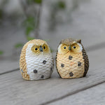 Miniature Owl for Tray Decor and Bonsai Decor (set of 4)