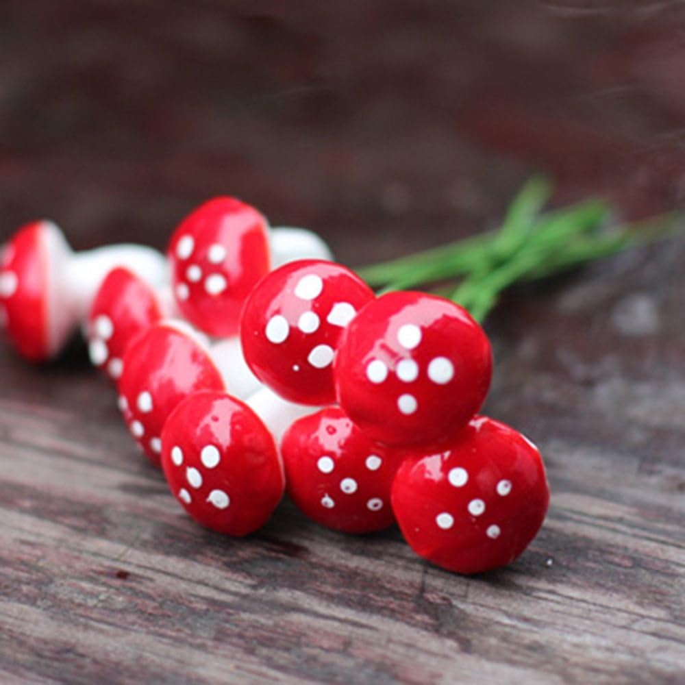 Miniature Mushroom Pin for Bonsai Tray Decor (Pack of 10)
