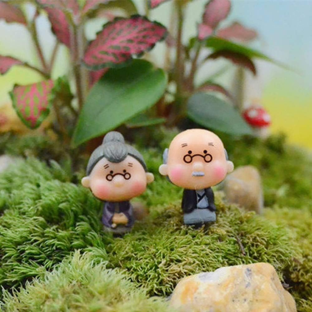 Miniature Old Couple for Fairy Garden Decoration