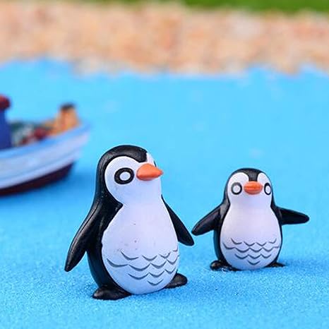 Miniature Penguin Set for Bonsai Tray Decor
