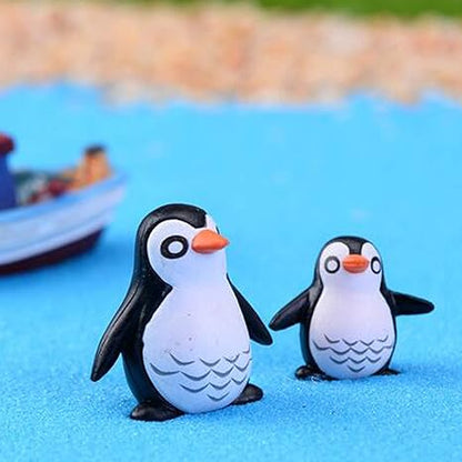 Miniature Penguin Set for Bonsai Tray Decor