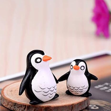Miniature Penguin Set for Bonsai Tray Decor