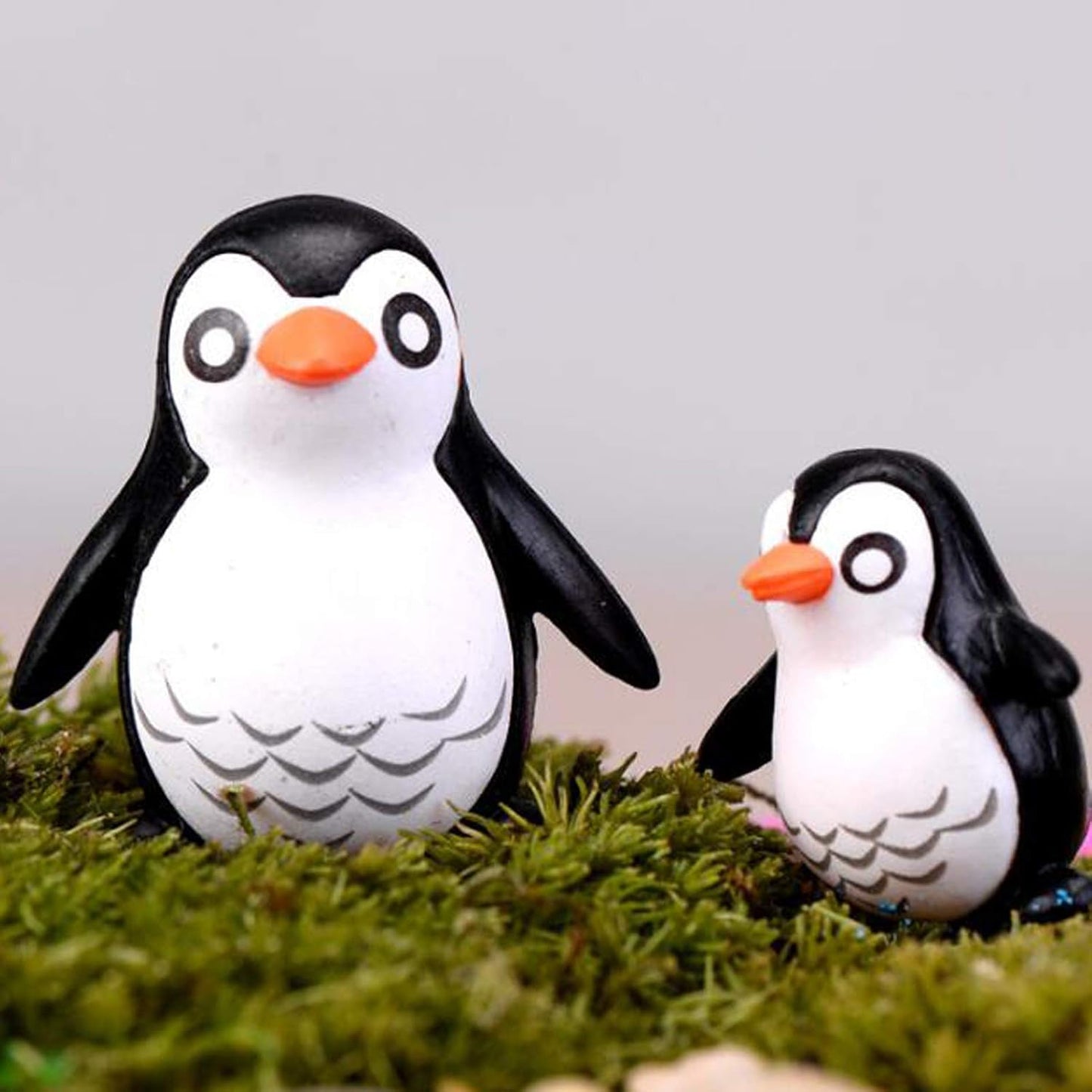 Miniature Penguin Set for Bonsai Tray Decor