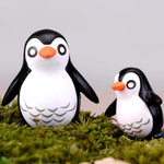 Miniature Penguin Set for Bonsai Tray Decor