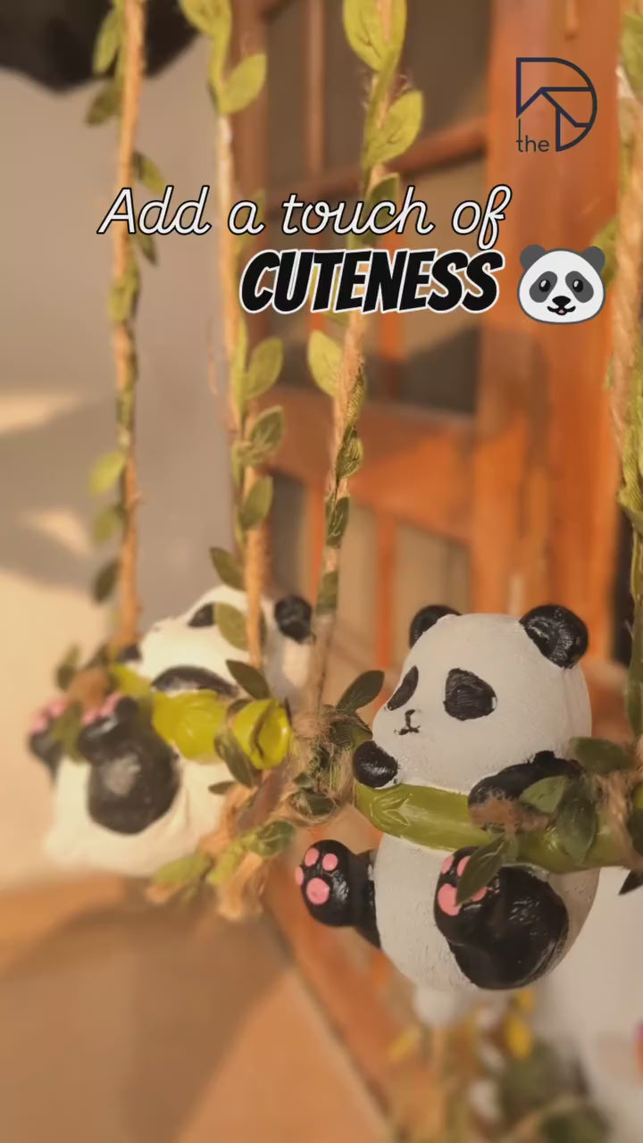 Cute Panda Swing Hanging Decor