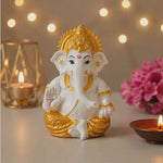 Gold Plated Ganesha Idol for Home & Office Decor