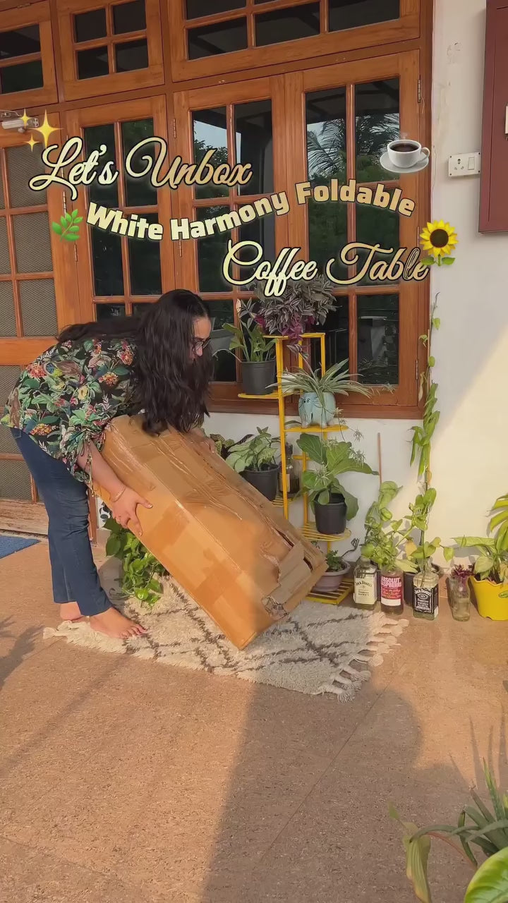 White Harmony Folding Coffee Table