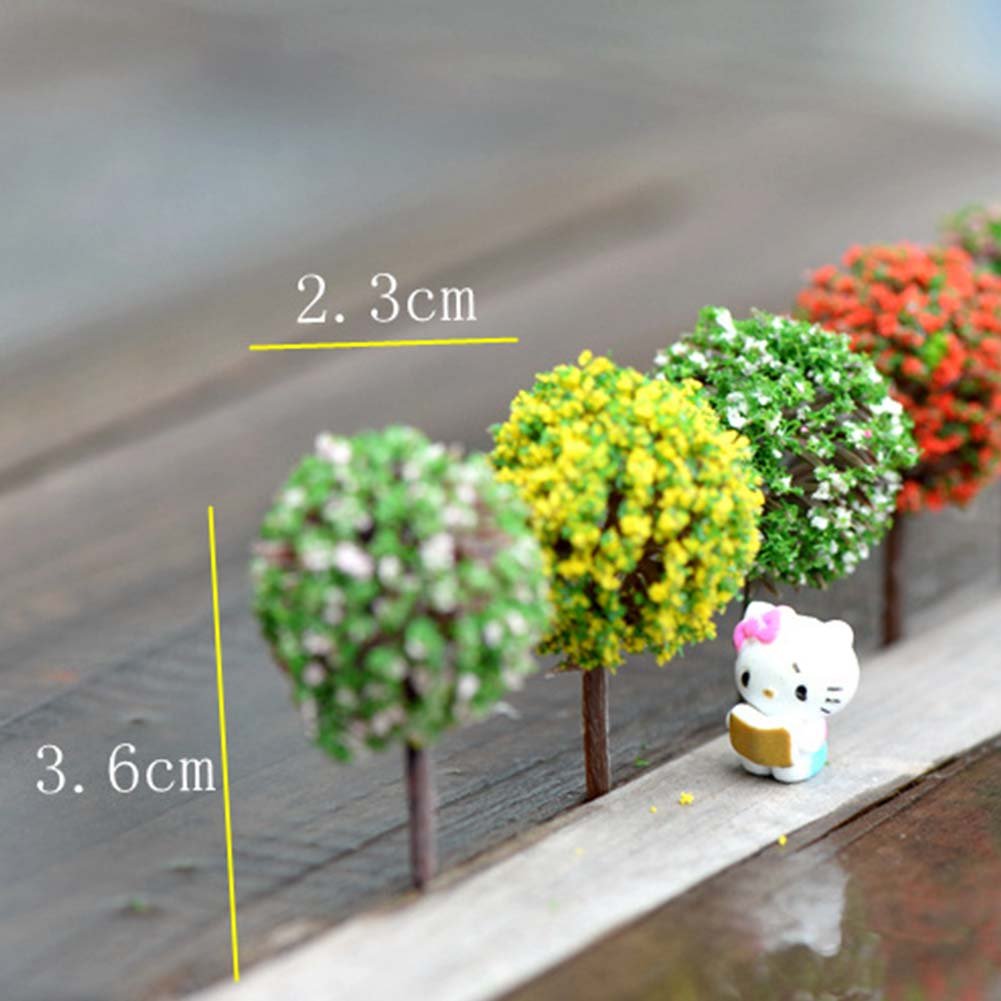 Miniature Flower Tree for Bonsai Tray Decor (Pack of 10)
