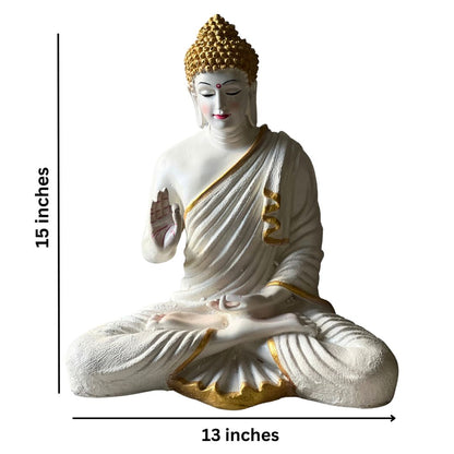 Meditating Buddha Statue 15"