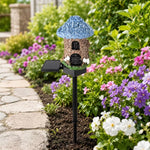 Stone Cottage Solar Garden Lights - Fairy House Stake Lights (Pack of 2)