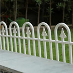 White PVC Decorative Garden Fence Pack of 5 - Garden Border Fence Panel